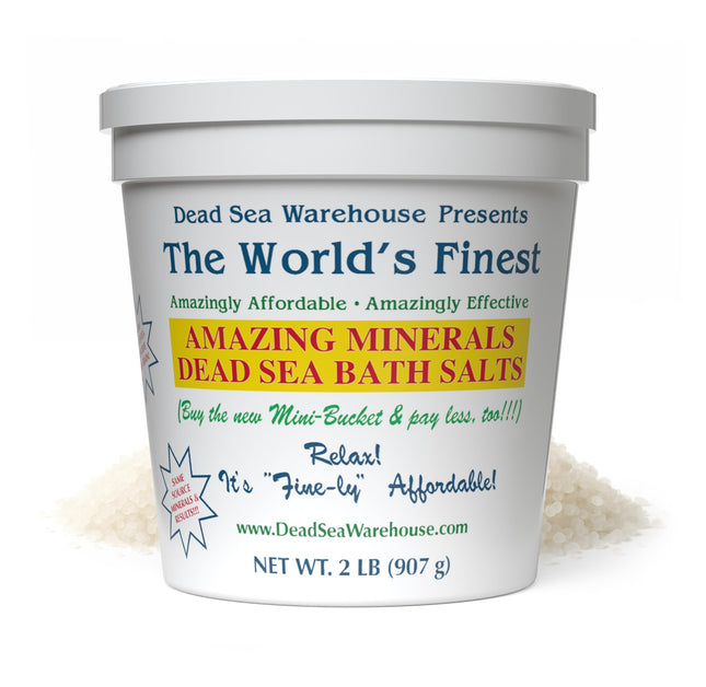 Dead Sea Warehouse – Amazing Minerals Dead Sea Bath Salts – 2 LBS – Highest Mineral Content – Natural Muscle Tension Rel