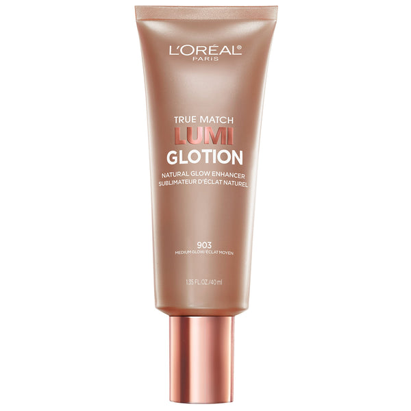 L'Oreal Paris Makeup True Match Lumi Glotion, Natural Glow Enhancer, Illuminator Highlighter, Bronzing Drops for a Sun-Kissed Glow, 903 Medium