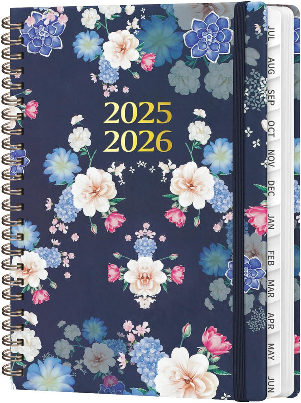 2025-2026 Academic Planner, July 2025 - June 2026, Weekly and Monthly Planning Book, Hard Cover Calendar Planner with Tabs, A5 (6.3" X 8.4"),