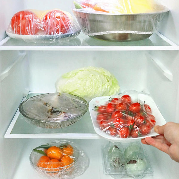 400 Pcs Fresh Keeping Bags,Plastic Food Storage Covers,Elastic Sealing Bowl Lids,Adjustable Wrap Bowl Covers for Family Kitchen Outdoor Picnic