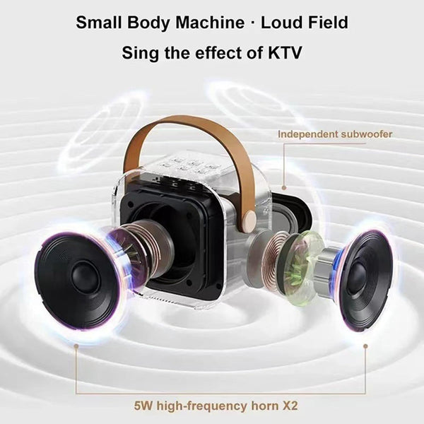 Mini Karaoke Machine with 2 Wireless Microphones for Kids Adults, Kids Karaoke Machine for Girls 18 Pre-Loaded Songs 4, 5, 6, 7, 8, 10, 12+ Years
