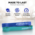 THERABAND High Resistance Bands, Set of 2 Elastic Super Bands for Improving Flexibility, Injury Rehab, & Full Body Workouts, Heavy Duty Stretch