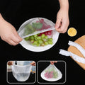 300Pcs Reusable Elastic Food Covers - Universal Stretchable Clear Adjustable Plastic Plate & Bowl Covers, Outdoor Fresh Keeping Bags, Kitchen