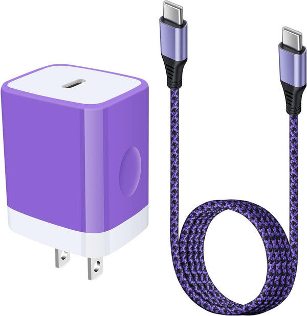 Type C Charger 20W Super Fast USB C Charger Block with 6FT Android Phone Charger Cable Fast Charging for Samsung Galaxy Z Flip 6 5 4 3/Z Fold SE 6