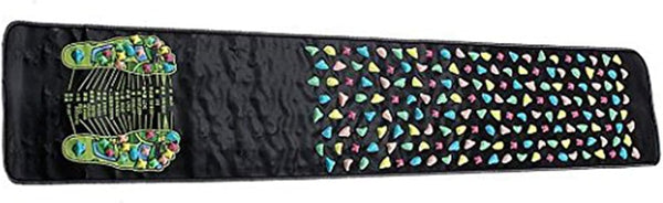 Joyzan Foot Massage Mat, Reflexology Leg Pain Walk Stone Road Acupoint anti Slip Rock Foldable Particle Pressure Point Pad Long Sitting Elderly