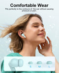Wireless Earbuds, Bluetooth 5.3 Ear Buds, Headphones with Clear Stereo Sound, 40H Playtime with LED Digital Display, IPX7 Waterproof Earphones