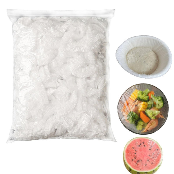 Plastic Bowl Covers Elastic Reusable for Sourdough Bread Proofing,200 Pcs Stretchable Food Wrap,Outdoor Picnic and Kitchen Food Covers