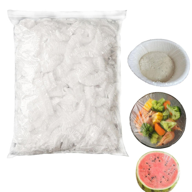 Plastic Bowl Covers Elastic Reusable for Sourdough Bread Proofing,200 Pcs Stretchable Food Wrap,Outdoor Picnic and Kitch