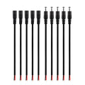 SIM&NAT DC Barrel Power Plug Pigtail Cable, 2.1Mm X 5.5Mm Male Female Barrel Jack Connector Cord with Bare Wire for Security CCTV Parking Camera
