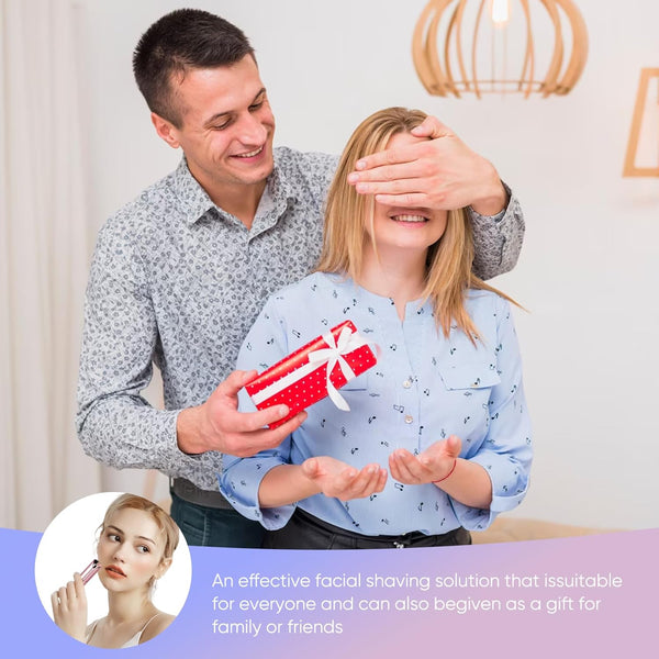 Facial Hair Remover for Women- as Seen on TV Painless Face Shaver -Mini Hair Remover, Electric Razor Shaver Portable Bikini Epilator for Lips,