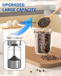 CIRCLE JOY Gravity Electric Salt and Pepper Grinder Set Automatic Salt and Pepper Grinder Set with LED Light, Battery Operated, Adjustable