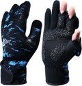 Drasry Neoprene Fishing Gloves Touchscreen 3 Cut Fingers Warm Cold Weather Suitable for Men and Women Ice Fishing Fly Fishing Photography