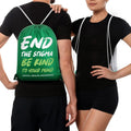 Kacctyen 12 Pcs Mental Health Drawstring Backpacks Stigma Cinch Bags Sport Gym Drawstring Bags Polyester Sack Pack Cinch Tote for Mental Health