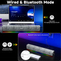 SOULION R100 Bluetooth Computer Speakers with Dynamic LED Light, USB Plug & Play PC Speakers with Switch Button, Clearly Sound Soundbar for