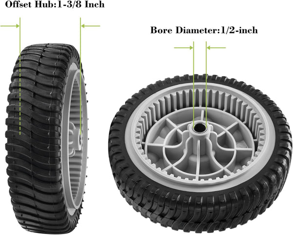 Parts Camp Front Drive Wheels Mtd/Troy-Bilt 734-04018, 734-04018A, 734-04018B, 734-04018C Lawnmower Wheels (Set of 2)