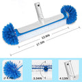 Professional Swimming Pool Brush Head, 17.5'' Aluminum Heavy Duty Pool Brushes for Cleaning Pool Walls, Tiles & Floors, Premium Nylon Bristles