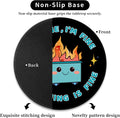 2 Pack Dumpster on Fire Mouse Pad, Funny Cute Mousepad for Desk Accessories, Small Round Mouse Pad for Wireless Mouse Gaming Computer Laptop, This