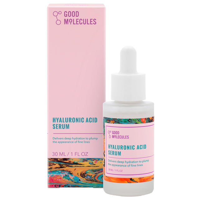 Good Molecules Hyaluronic Acid Serum - 1% Hyaluronic Acid Non-greasy Ultra Hydrating Serum, Facial Moisturizer for Plump