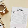 CARDAMONOLY Habit Tracker Notepad - 50 Page Tear off Planning Pad - 6 X 9 - High Performance Planner - Chore Chart for Adults - Weekly Planner