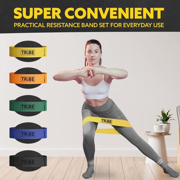 Fabric Resistance Bands for Working Out - Booty Bands for Women and Men - Exercise Bands Resistance Bands Set - Workout Bands Resistance Bands for