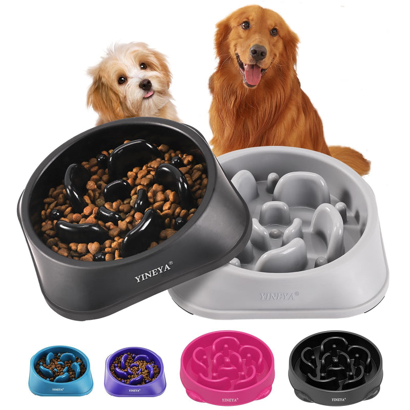 2PCS Slow Feeder Dog Bowls, Pet Supplies That Slow down Eating, Pet Food Bowls, Maze Dog Puzzle Feeder for Medium Breed
