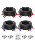 ZOSI 4-Pack 100ft (30m) BNC Video Power Cables, All-in-One Pre-Made Extension Wire for CCTV Security Camera Surveillance DVR Systems, Includes 4