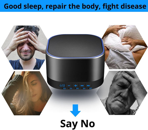 Magicteam Sound Machine White Noise Machine with 20 Non Looping Natural Soothing Sounds Memory Function 32 Levels of Volume Powered by AC or USB