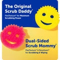 Scrub Daddy Scrub Mommy Sponges - Dish Scrubber + Non-Scratch Cleaning Sponges Kitchen, Bathroom + Multi-Surface Safe - Dual-Sided Dish Sponges