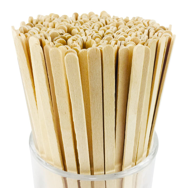 500Pcs Wooden Coffee Stir Sticks,Disposable Coffee Stirrers,5.5 Inches Biodegradable Compostable Eco-Friendly Wooden Sti