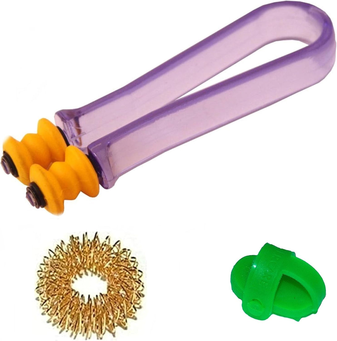 Acupressure Finger Roll Kit with Sujok Ring, Power Thumb, Reflexology Chart, and Instruction Manual - Harmony at Your Fingertips (Assorted)