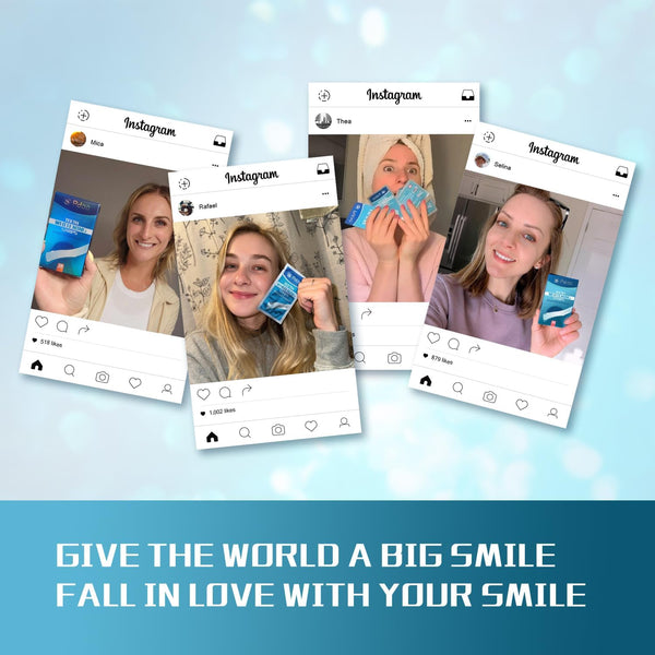 Teeth Whitening Strip - Whitening Strips for Sensitive People, Fast Remove Smoking, Coffee, Wine Stains, Teeth Brightening Kit Pack of 28 Non-Slip