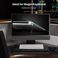 3 in 1 Keyboard Stand W/Wrist Rest and Storage Tray - Klearlook [Ultra Comfortable] PU Leather Wrist Pad & Acrylic Keyboard Riser, 16.9X7.3 Inch