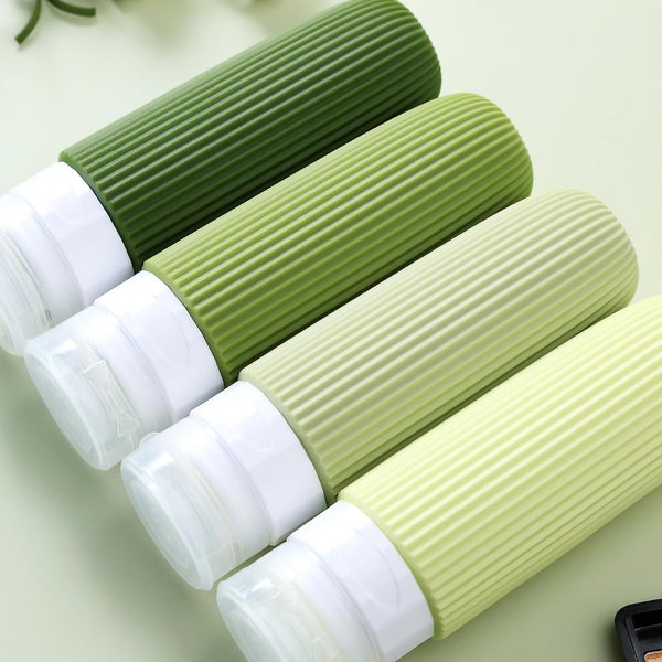 Travel Bottles for Toiletries, Tsa Approved 3Oz Portable Travel Bottles, BPA Free Leak Proof Squeezable Silicone Travel Size Containers, Travel