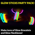 Partysticks Glow Sticks Party Supplies 100Pk - 8 Inch Glow in the Dark Light up Sticks Party Favors, Glow Decorations, Neon Party Glow Necklaces