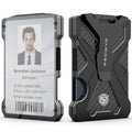 Oaridey Men'S Ultra-Thin Aluminum Wallet with RFID Blocking, Black, 15 Card Slots