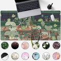 Cute Frog Kawaii Green Desk Decor Mat, Large Gaming Mouse Pad for Computer Keyboard Laptop, Home Office Accessories for Girl (31.5X15.7 In)-With