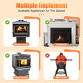 Wood Stove Gasket (7/8" X 72" Rope), Wood Stove Door Gasket, Grey Color Fiberglass Door Seal, 7/8 in High Temperature Resistant Rope