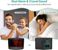 ANJANK Extra Loud Alarm Clock for Heavy Sleepers, Wireless Bed Shaker, Vibrating Dual Alarm, Deaf and Hearing-Impaired, Adjustable