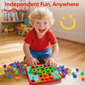 AMOSTING Matching Mosaic Pegboard â Sensory Early Educational Kids Activity, Gifts for Toddlers