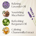 Nurture by Nature RELAX & CALM Spa Kit - Mothers Day Gifts - Spa Gift Baskets for Women, Complete Bath Sets for Women Gift - Lavender Pillow Mist,