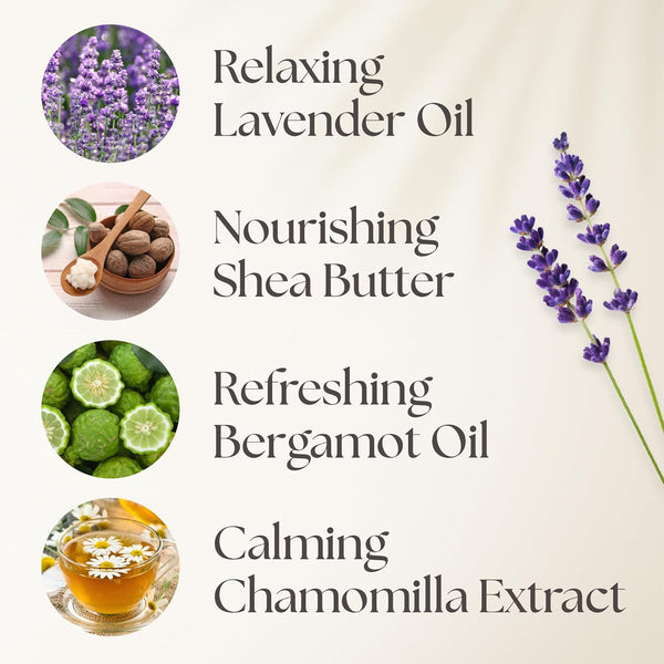 Nurture by Nature RELAX & CALM Spa Kit - Mothers Day Gifts - Spa Gift Baskets for Women, Complete Bath Sets for Women Gift - Lavender Pillow Mist,