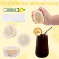200Pcs Lemon Covers for Squeezing, Reusable Lemon Wedge Bags Stretch Wraps Mesh Lemon Juice Net Squeezer Cloths for Seed-Free Extraction, Ideal
