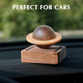 Planet Wooden Essential Oil Diffuser - Walnut Aroma Therapy for Home, Office, Car, Yoga Hall and SPA - Passive Diffuser for Desk Table Decor