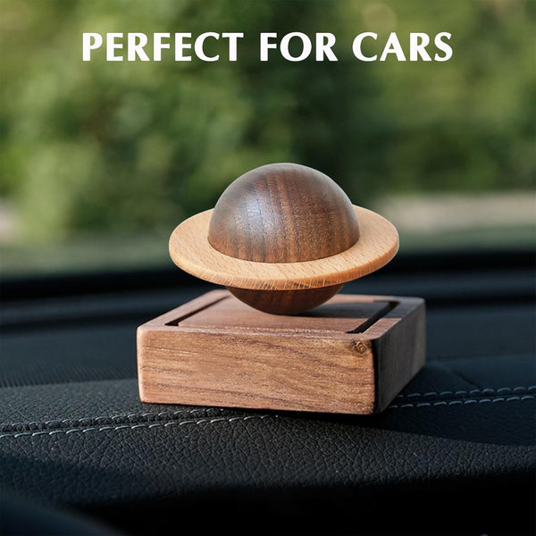 Planet Wooden Essential Oil Diffuser - Walnut Aroma Therapy for Home, Office, Car, Yoga Hall and SPA - Passive Diffuser for Desk Table Decor