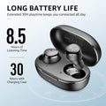 TOZO E1 Wireless Earbuds Build in Mic Clear Calls Ergonomic Light Weight Bluetooth 5.3 in Ear Headphones IPX6 Waterproof Premium Stereo Sound Ear