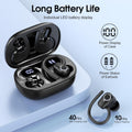 Wireless Earbuds, 2025 Ear Buds Bluetooth 5.3 Headphones Sport, 50H Playtime Bluetooth Earbuds, HD Stereo Noise Cancelling Earbud, Dual LED