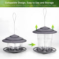 Ewonlife Bird Feeders Outdoors Hanging, Squirrel Proof Bird Feeder for Outside, 2 Pack, Easy Clean and Fill, Adjustable Feeder with Sturdy Wire