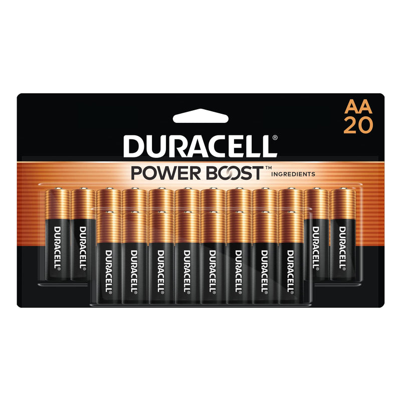 Duracell Coppertop AA Batteries with Power Boost Ingredients, 20 Count Pack Double a Battery with Long-Lasting Power, Alkaline AA Battery for
