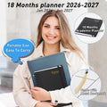 Daily Planner 2025-2026(July 2025 - December 2026) - 18 Month Planner with Tabs, Calendar Yearly Monthly Weekly Spiral Time Management, Flexible