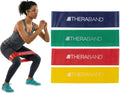 THERABAND Resistance Band Loop Set, Pack of 4, 12 Inch Band Loop Kit for Legs & Butt Workouts, Beginner to Advanced Levels for Exercise, Rehab,